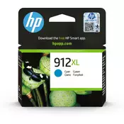 shumee Visokozmogljiva cian kartuša s črnilom HP 912XL, 3YL81AE