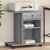 Vidaxl vidaXL Omarica za tiskalnik s kolesci siva sonoma hrast 60x40x68,5 cm