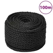 Radno uže crno 16 mm 100 m od polipropilena