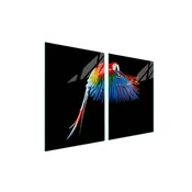 shumee Steklena zaščitna plošča za štedilnik 2x45x52 Parrot