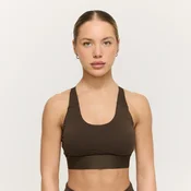 GymBeam Športni nedrček Limitless Espresso L