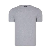 T8569 DEWBERRY BIKE COLLAR MENS T-SHIRT-PLAIN GREY
