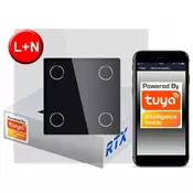 shumee Dotikalno stikalo 4-vezno ZigBee TUYA RTX SH# L+N
