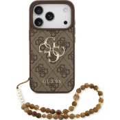 Ovitek Guess 4G Strap 4G Classic Logo ovitek za iPhone 17 Pro rjav (GUHCP17LP4GMGSW)