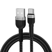 Wozinsky WNBAC2 kabel USB-A na USB-C, 2.4A, 2m, črn