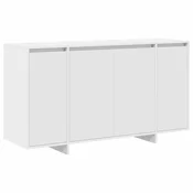 Vidaxl Strani šal Bela 135 x 41 x 75 cm Konstruiran les