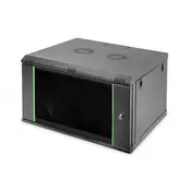 7U wall mounting cabinet 389x600x600 mm, color black (RAL 9005)
