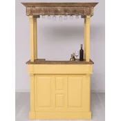 Casa Padrino country style bar counter yellow/brown 140 x 51 x H. 210 cm - Solid wood counter table - Solid wood bar furniture - Bar furniture country style - Country style furnishings