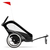 cybex® večnamenska kolesarska prikolica zeno™ bike 2v1 all black