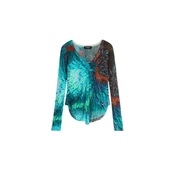 Desigual Pletena jopa M. C. Lacroix modra / voda / rjasto rjava