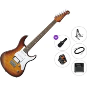 Yamaha Pacifica 212V QM Premium SET Tobacco Brown Sunburst Električna kitara