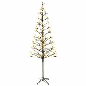 Vidaxl LED novoletna jelka z lučkami Črna 240 cm Jeklo 268 LED