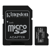Kingston SDCS2/32GB Micro SD HC kartica sa adapterom, 32 GB