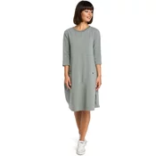 BeWear Ženska midi obleka Czesl B083 siva XL