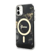Originalni GUESS Marmor ovitek GUHMN61HTMRSK z Magsafe za iPhone 11/iPhone XR - črn
