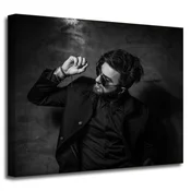 shumee Platno s tiskom Črno-beli moški 50x40 cm