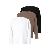 SELECTED Majica SLHOSCAR rjava/črna/bela