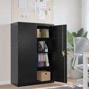 Vidaxl vidaXL Omara za dokumente črna 90x40x140 cm jeklo