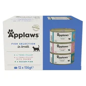 Applaws Fish Selection Konzerva za macke, izbor riba u temeljcu 12 x 156 g