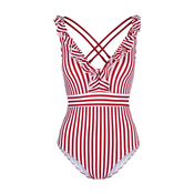 CUPSHE Ženski jednodelni kupaći kostim J35 roze-beli