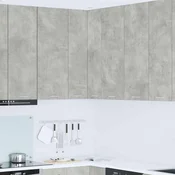 Vidaxl Viseča omarica Beton sivo in bela 57 x 57 x 100 cm
