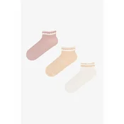 Penti Nogavice PENTI Jugendliche Kontrast Baumwollsocken mit Rüschen, Paar mešane barve