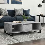 Stolic za kavu siva boja betona 104x60x35 cm konstruirano drvo
