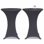 vidaXL Raztegljiva Prevleka za Mizo 2 kosa 60 cm Antracitna