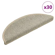 Samoljepljivi otiraci za stube 30 kom 56x17x3 cm svjetlosivi
