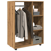 vidaXL Garderobna omara artisan hrast 80x40x110 cm inženirski les