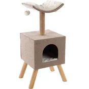 FLAMINGO Grebalica Scandi s kucicom i jastukom, 77x35x35cm, bež