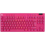 LOGITECH G PRO X TKL LIGHTSPEED Mechanical Gaming Keyboard - MAGENTA - US INTl - TACTILE