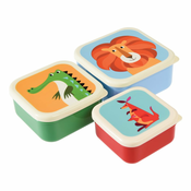 3-delni komplet škatel za prigrizke Rex London Creatures