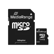 MediaRange MICRO SDXC MEMORIJSKA KARTICA, SD Adapter, klasa 10,  64GB , MR955