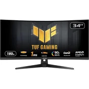ASUS TUF VG34VQ3B 86,4cm (34) UWQHD VA 180Hz DP/HDMI HDR400 FreeSync zvočniki ukrivljen gaming monitor