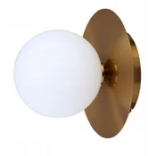 Okrogla stenska svetilka Light Prestige Roma I iz zlatega stekla G9 5W