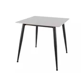 Jedilna miza RION 80x80 cm s keramično ploščo, beli marmor