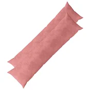 Vidaxl Prevleka za blazino 2 kos HEERLEN Roza 40 x 145 cm Žamet