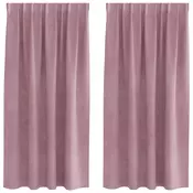 Zavjese za zamracivanje 2 pcs Tamno ružicasta 140 x 175 cm