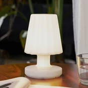 Lindby LED namizna svetilka za polnjenje Jovem, bela, plastika, RGB - Sodobni