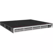 S5735-L48P4XE-A-V2 (48*10/100/1000BASE-T ports, 4*10GE SFP+ ports, 2*12GE stack ports, PoE+, 1*AC power)