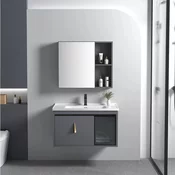 Komplet kopalniškega pohištva z umivalnikom Paris 60cm Grey