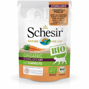 SCHESIR Bio Kesica za macke Sterilised - govedina, piletina i šargarepa 85g