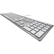 Cherry KC-6000 Slim tastatura, YU, bela/srebrna