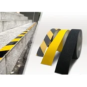 Samolepilni protizdrsni trak 25mm 5m črno-rumen