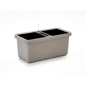 URBALIVE BERBERIS DUO samonapajalni cvetlični lonec 78 x 39 cm, svetlo siv