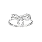 DIAMANT LETERNEL Prstan Ring aus 375 Weißgold mit 0.05 Karat Diamant srebrna