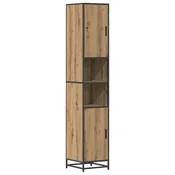 Vidaxl Komplet pohištva za kopalnico Umetni hrast 35 x 37,5 x 188,5 cm