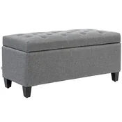 Homestar Klop s shranjevanjem 100x40x44 cm Siva
