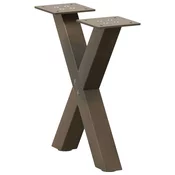 Noge za klub stolic u obliku slova X, 2 kom, prirodni celik, 30 x (30-31) cm, celik